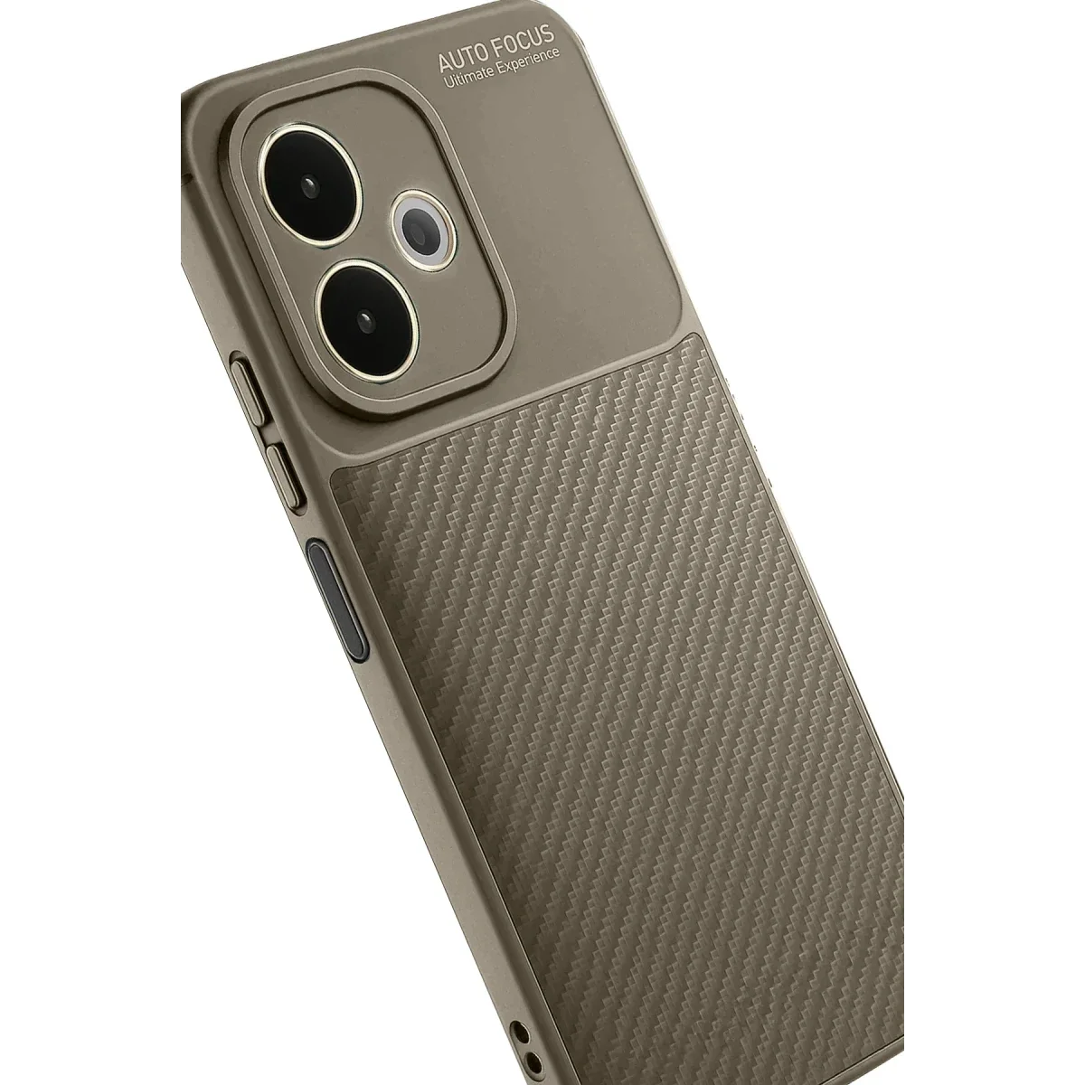 Oppo A5 Pro 4G Kılıf Auto Focus Karbon Kapak - Kahverengi görsel 3