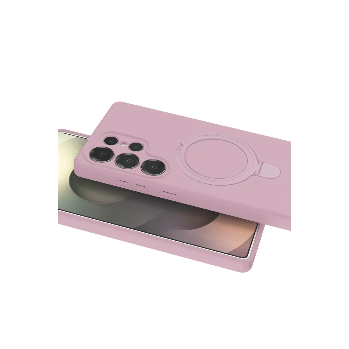 Samsung Galaxy S24 Ultra Regal Magsafe Standlı Kapak - Açık Pembe görsel 4
