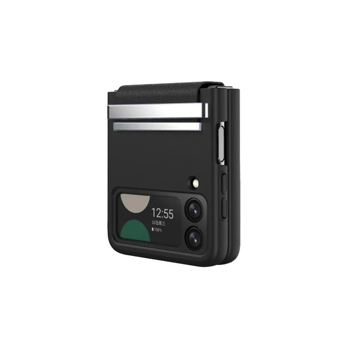 Samsung Galaxy Z Flip 3 Kılıf Belt Flip Kapak - Siyah görsel 5