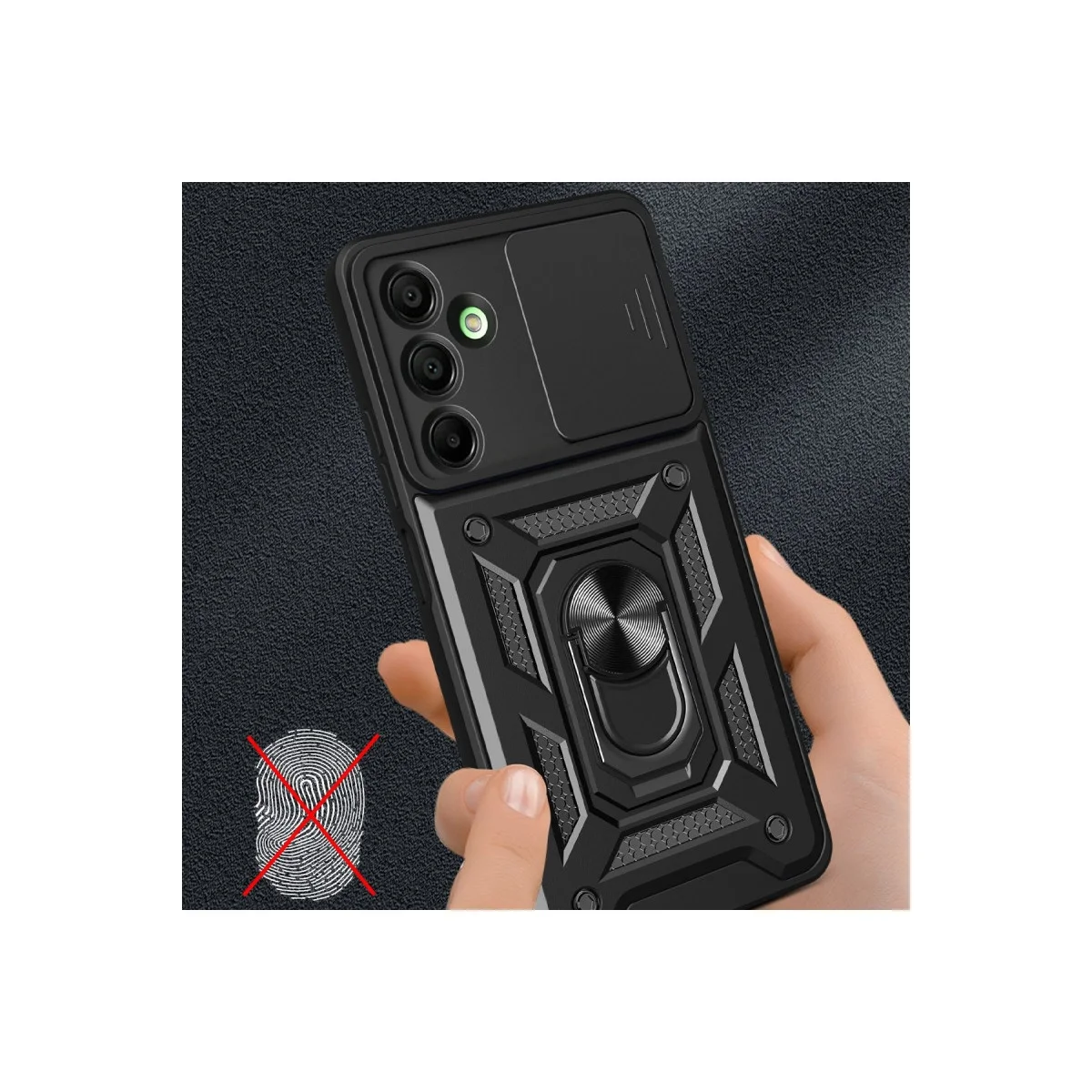 Samsung Galaxy A56 Kılıf Pars Lens Yüzüklü Silikon - Kırmızı görsel 3