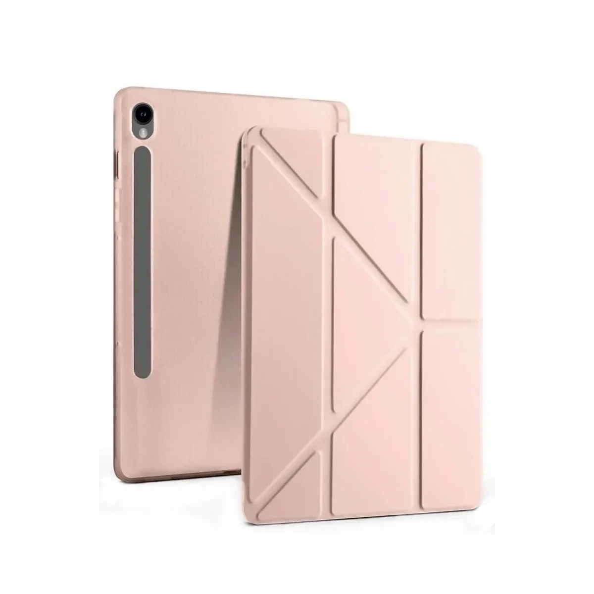 Samsung Galaxy Tab S10 FE Plus 13.1 Kalemlikli Mars Tablet Kılıfı - Rose Gold