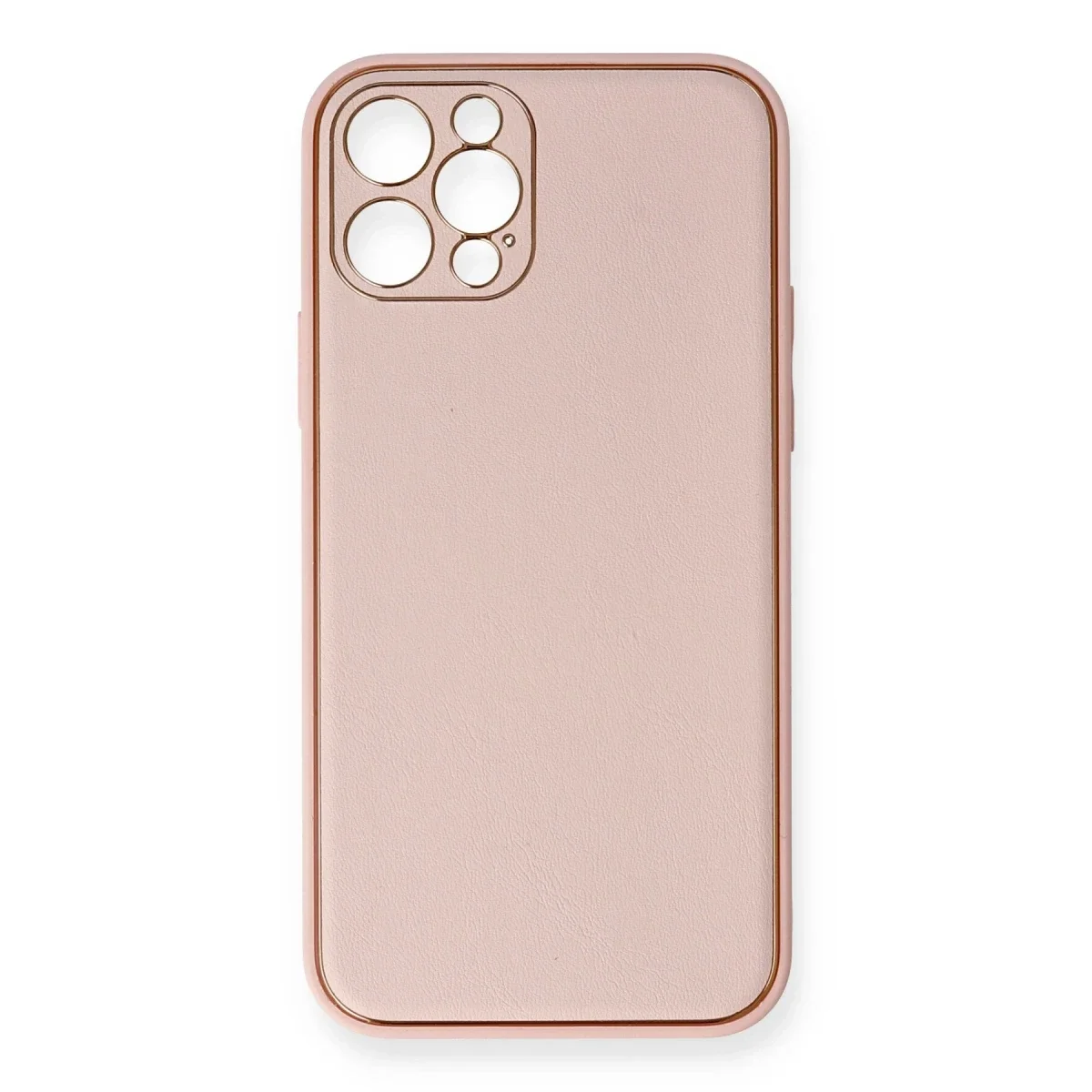 Apple iPhone 12 Pro Kılıf Coco Deri Silikon Kapak - Pembe