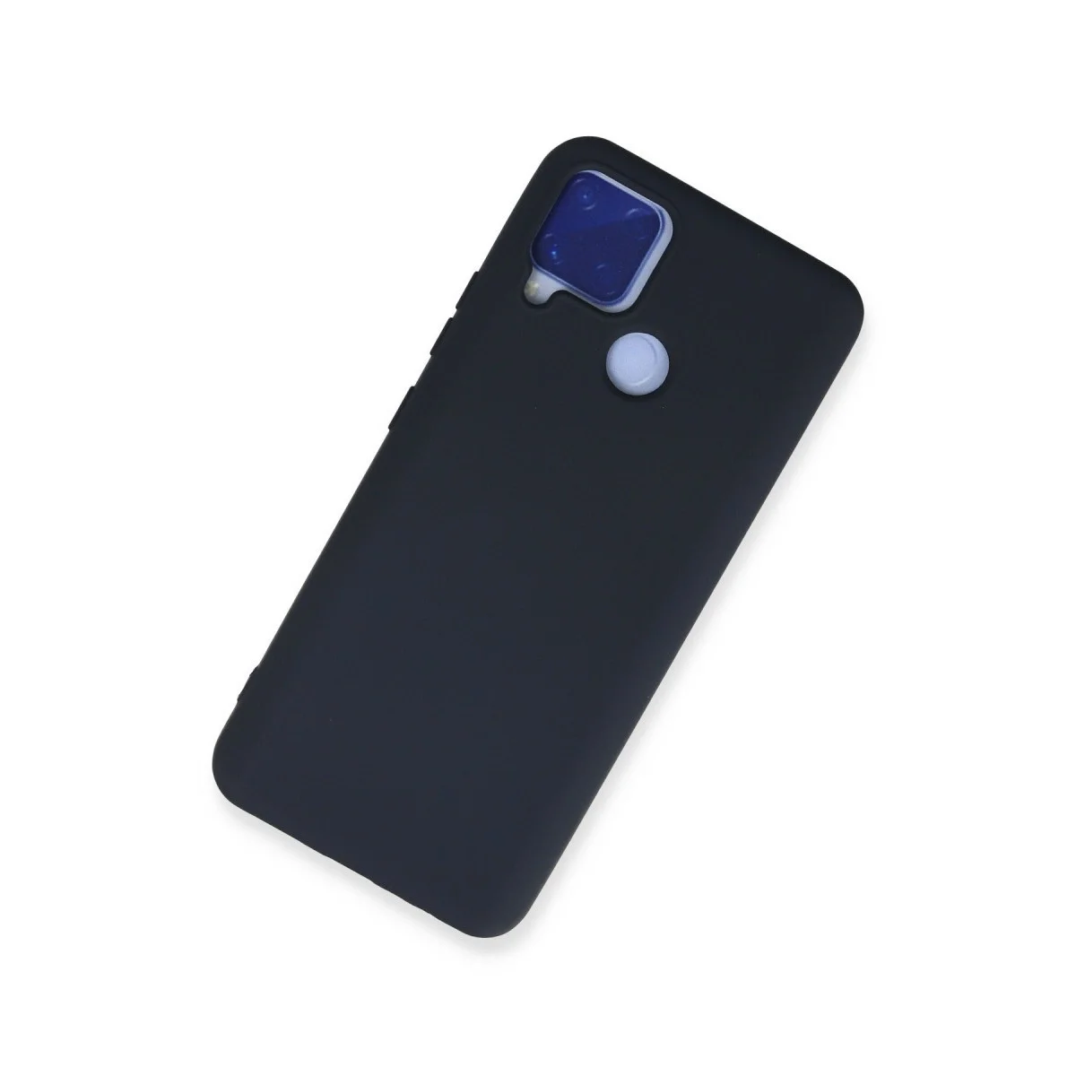Realme C15 Kılıf Nano İçi Kadife Silikon - Lacivert görsel 2