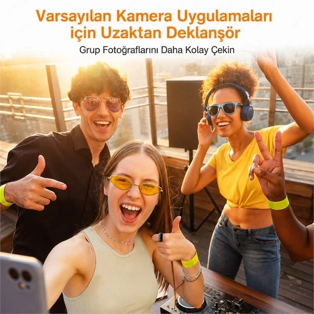 PM-24897 Kablosuz Bluetooth Yüzük Kumanda TikTok - Reels Kaydırma Uzaktan Deklanşör görsel 2