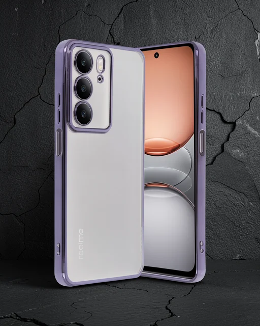 Realme C75 4g Kılıf Razer Lensli Silikon - Mor