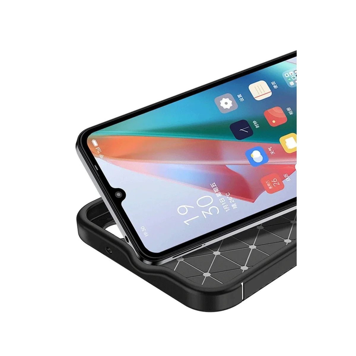 Honor Magic 7 Lite Kılıf Auto Focus Karbon Kapak - Siyah görsel 3