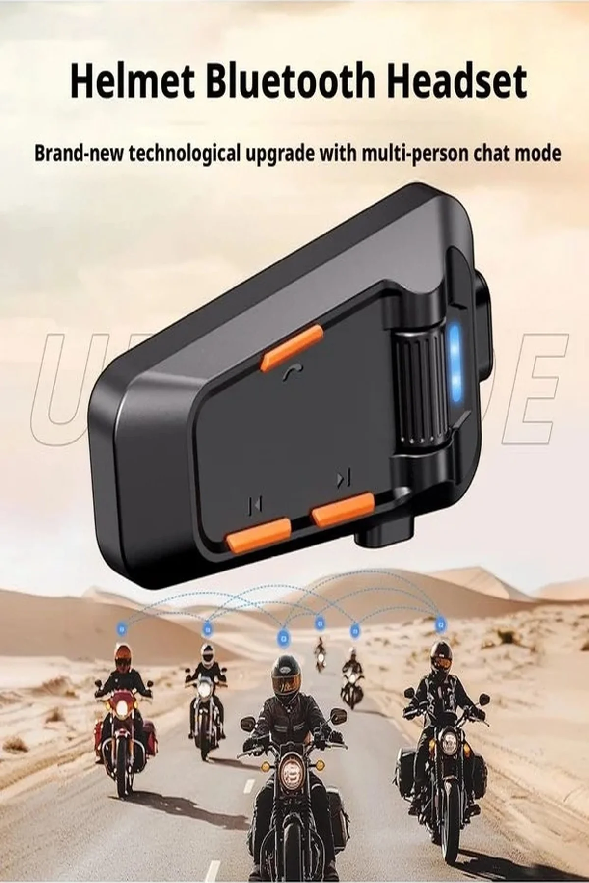 C2 4 kişi Eşleşmeli Motosiklet Kask Kulaklığı intercom Su Geçirmez BT 6.0 görsel 4