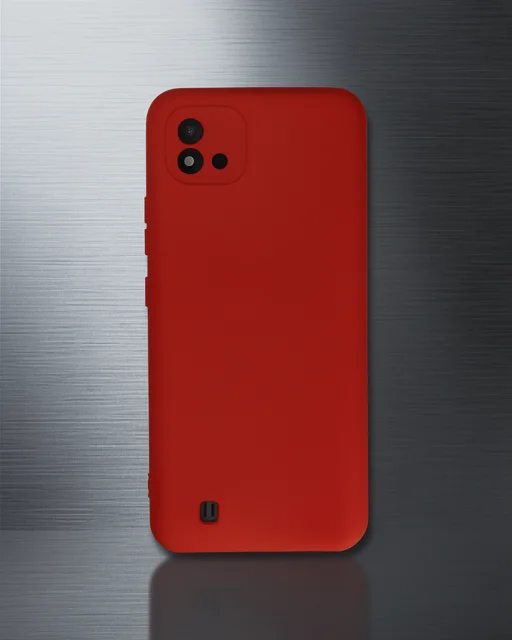 Realme C11 2021 Kılıf Nano İçi Kadife Silikon - Kırmızı