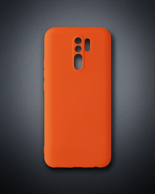 Xiaomi Redmi 9 Kılıf Nano İçi Kadife Silikon - Turuncu