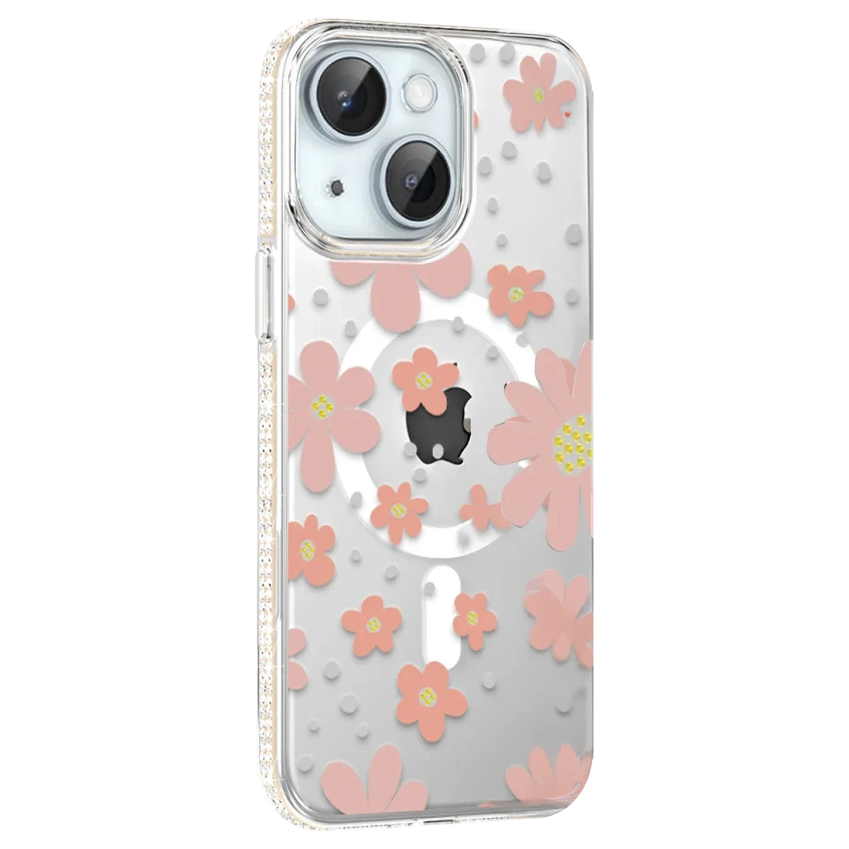 Joko Apple iPhone 14 Floral Magsafe Kapak - Pembe