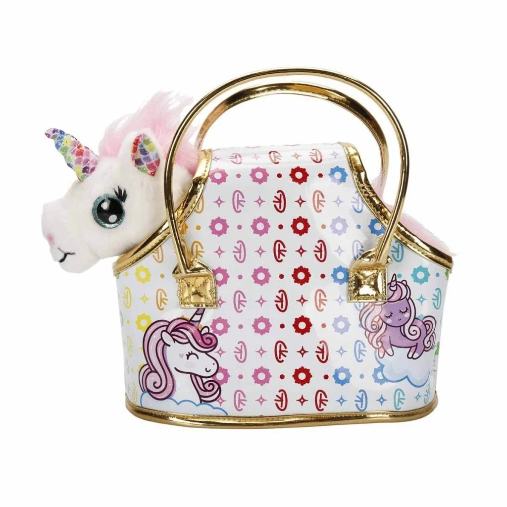 10873 Taşıma Çantalı Peluş Unicorn Lou Lou -NessiWorldman görsel 2
