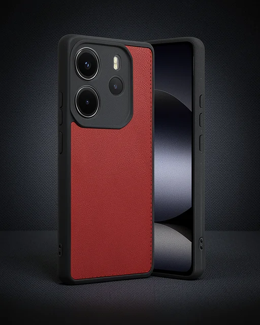 Xiaomi Redmi Note 14 4g Kılıf Aras Deri Kapak - Kırmızı
