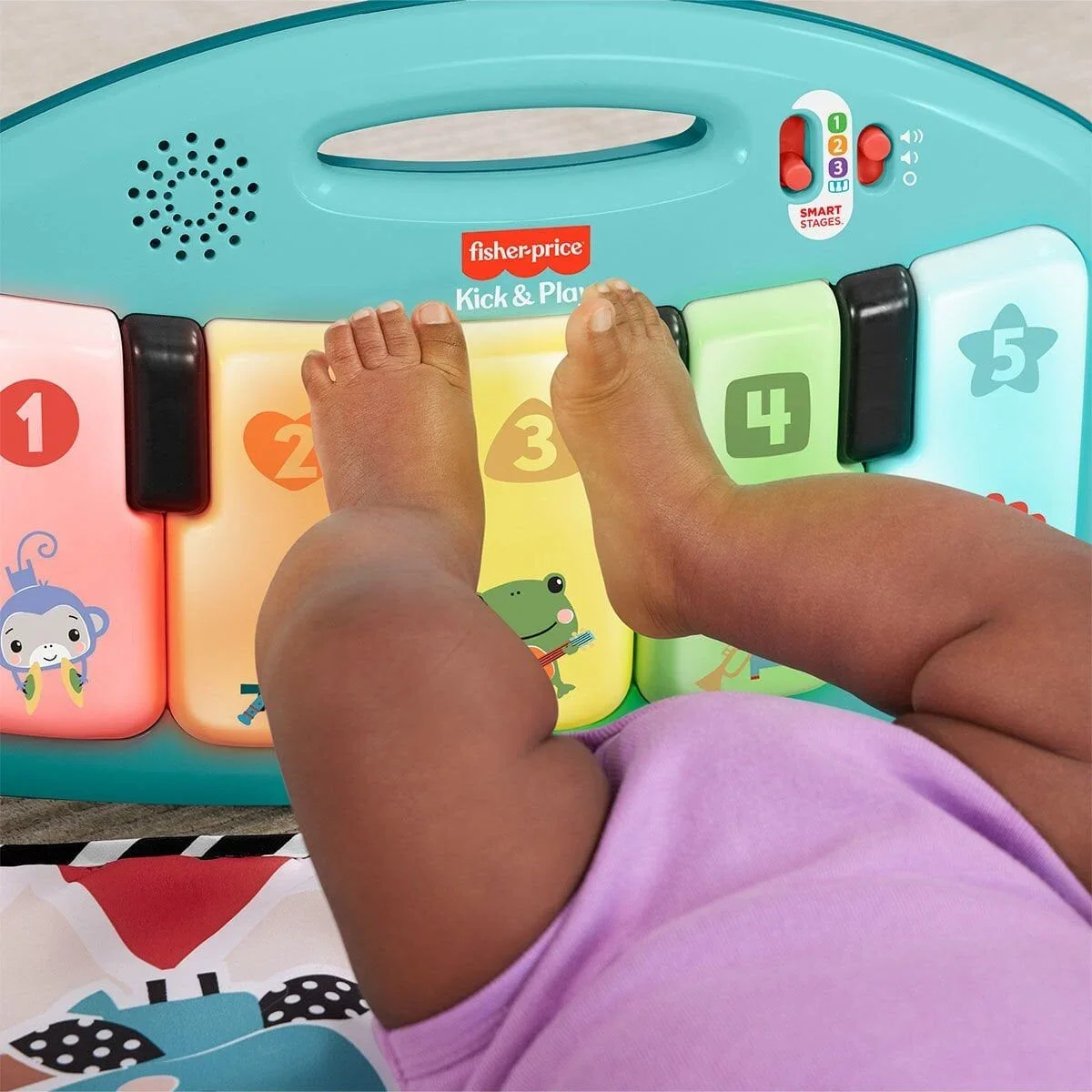 HWY49 Fisher-Price Neşeli Hayvanlar Piyanolu Jimnastik Merkezi görsel 4