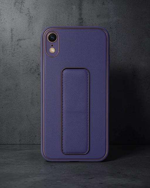 Apple İphone Xr Kılıf Coco Deri Standlı Kapak - Mor