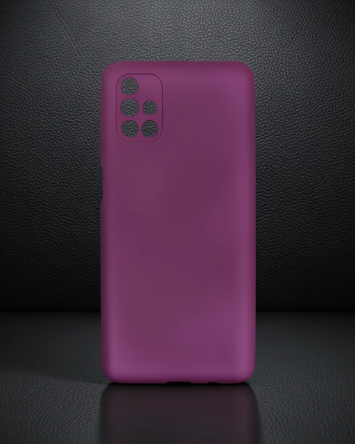 Samsung Galaxy M51 Kılıf First Silikon - Mürdüm