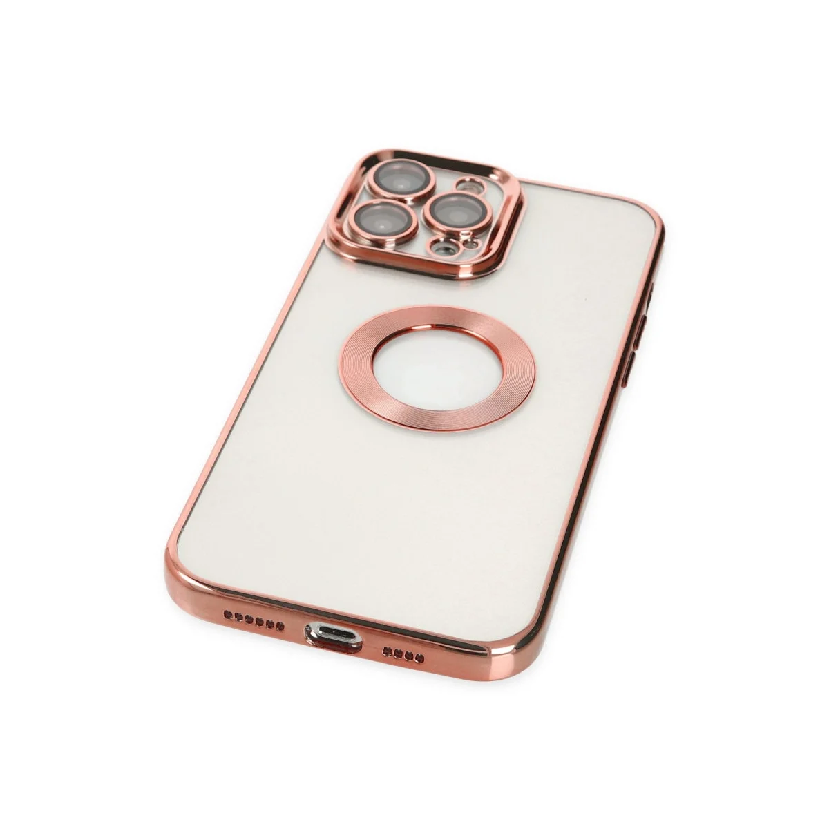 Apple İphone 14 Pro Max Kılıf Slot Silikon - Rose Gold görsel 4
