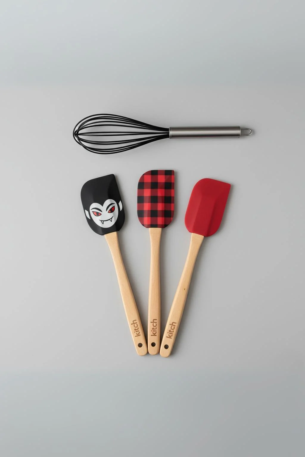 4’lü Silikon Spatula ve Çırpıcı Seti Karışık Renk görsel 2