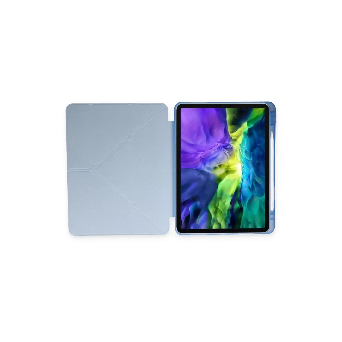 Apple iPad 10.2 (8.nesil) Kılıf Kalemlikli Mars Tablet Kılıfı - Mavi görsel 5