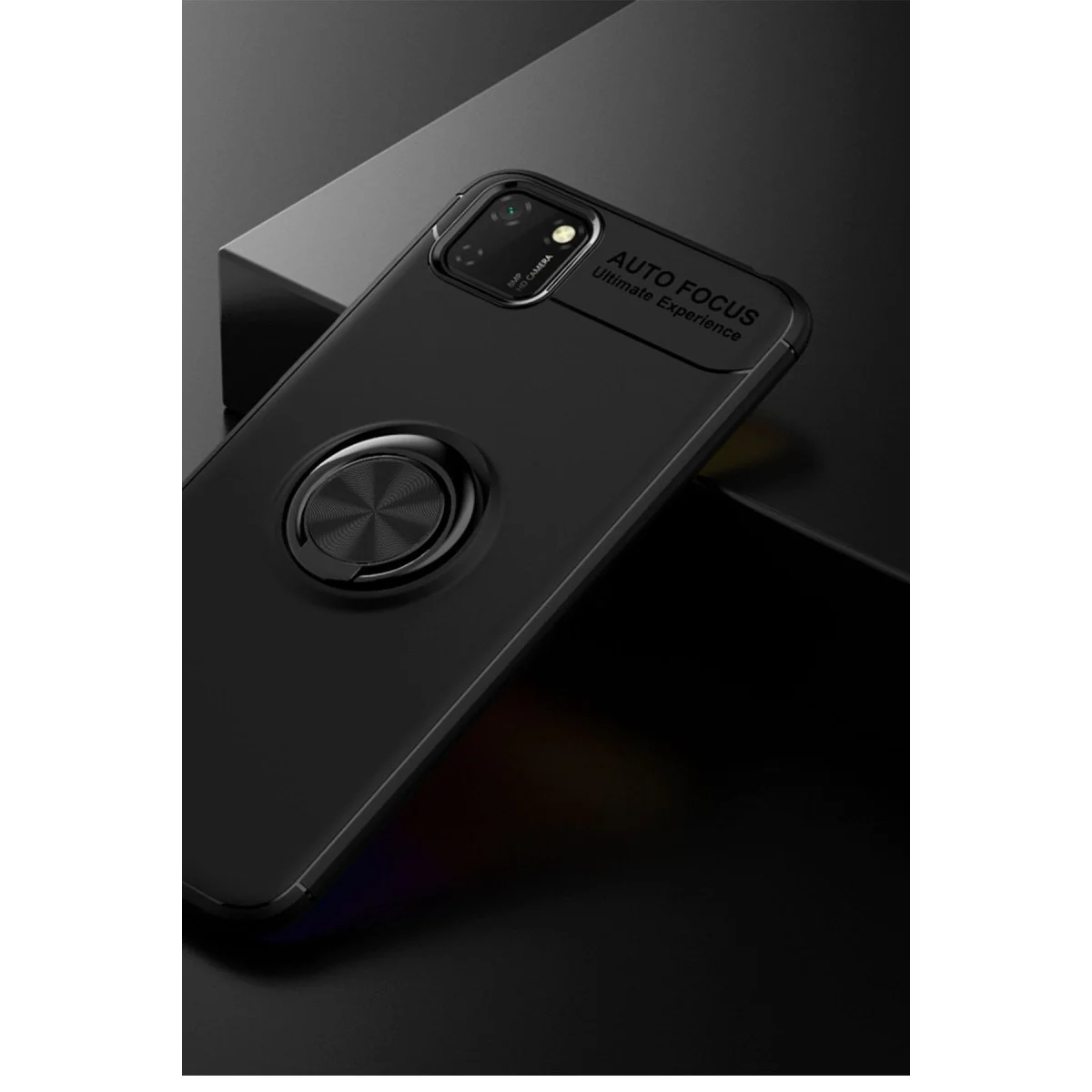 Huawei Y5p Kılıf Range Yüzüklü Silikon - Siyah görsel 2