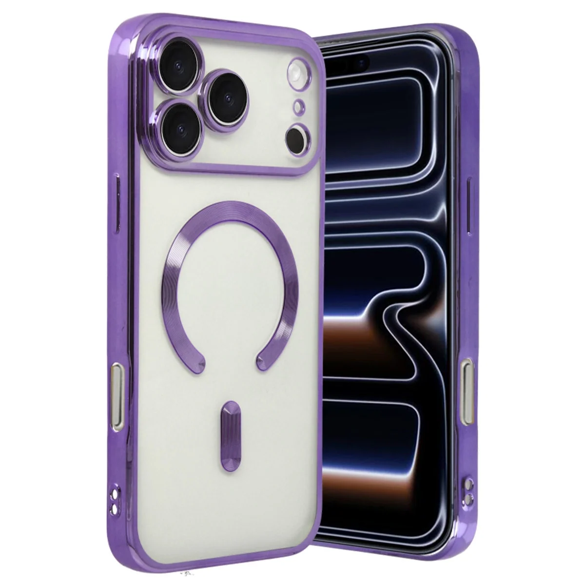 Apple İphone 17 Pro Max Kross Magneticsafe Kapak - Mor