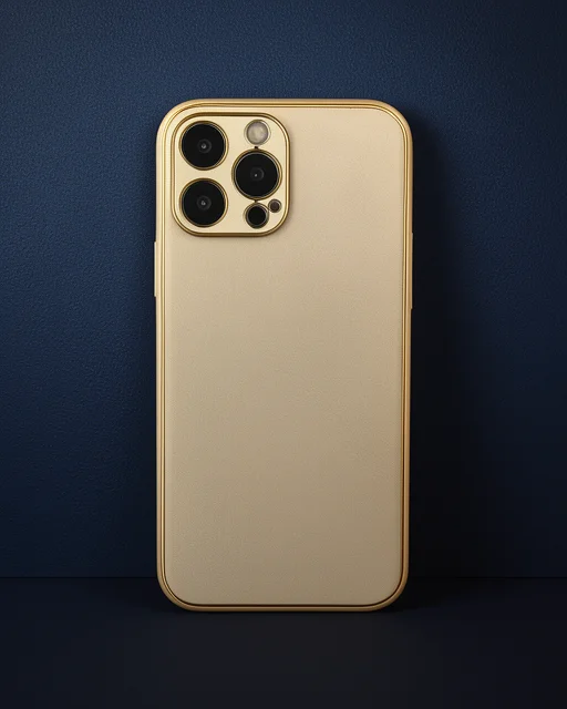 Apple İphone 13 Pro Kılıf Coco Deri Silikon Kapak - Gold