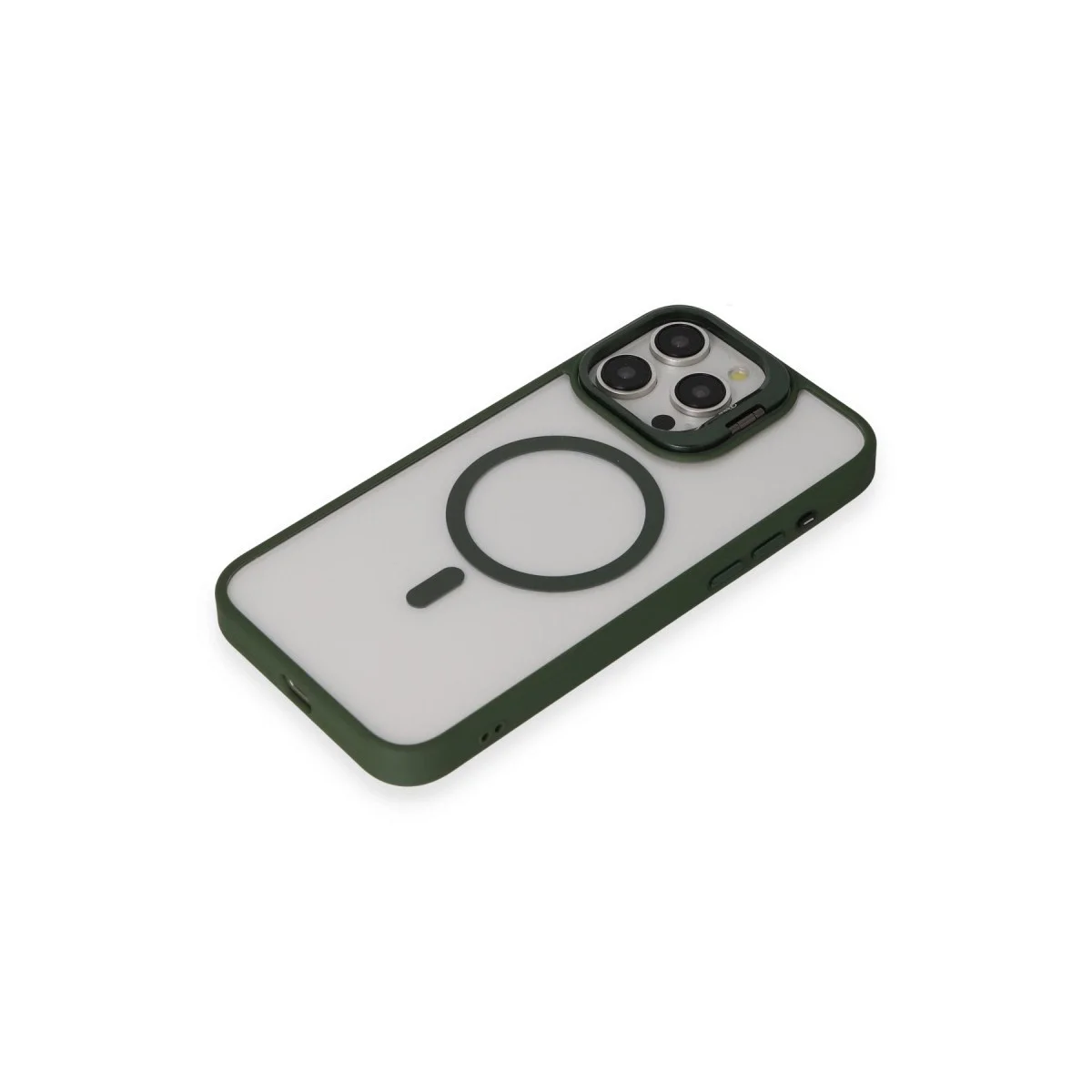 Joko Apple İphone 15 Pro Kılıf Roblox Lens Magsafe Standlı Kapak - Koyu Yeşil görsel 4