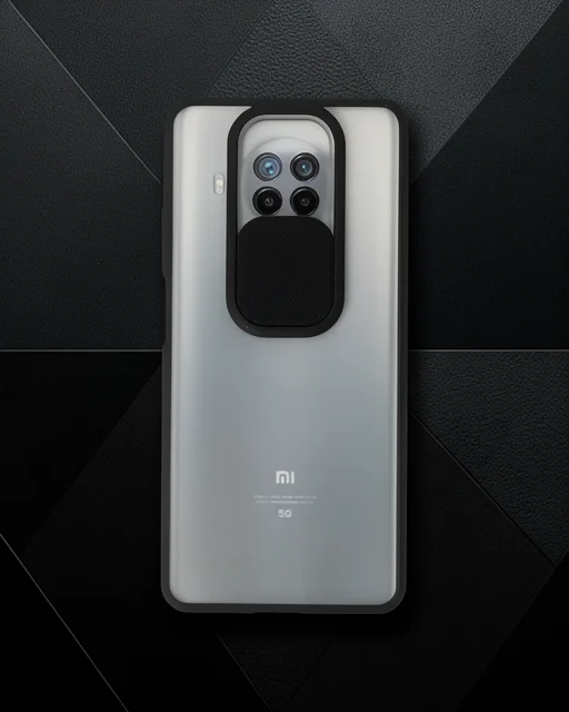 Xiaomi Mi 10t Lite Kılıf Palm Buzlu Kamera Sürgülü Silikon - Siyah