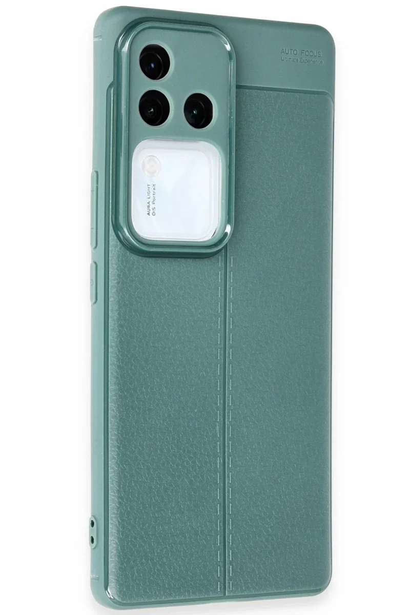 Vivo V30 5G Kılıf Auto Focus Kapak - Koyu Yeşil görsel 3