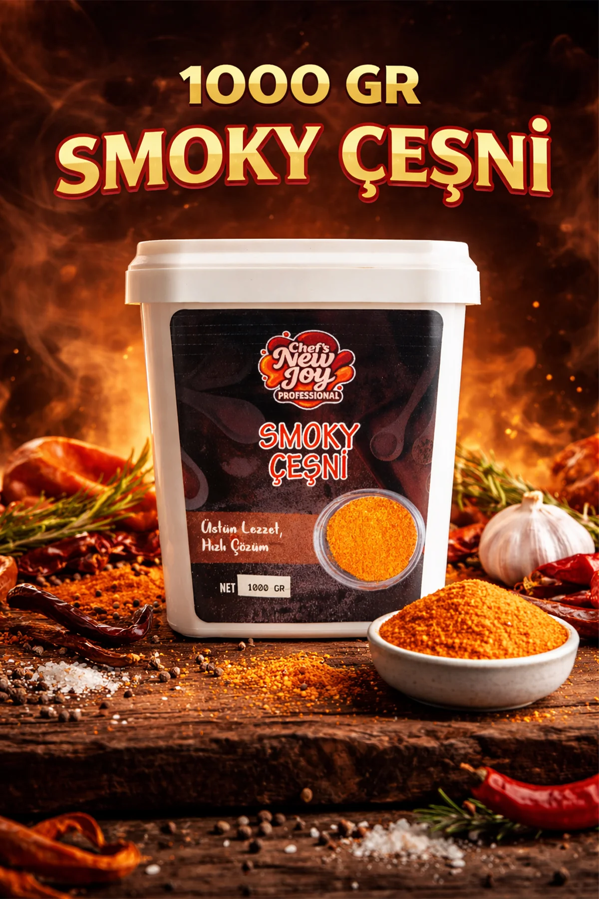 Smoky Çeşni Barbekü Baharatı 1000 gr (isli çeşni) BBQ Spice görsel 2