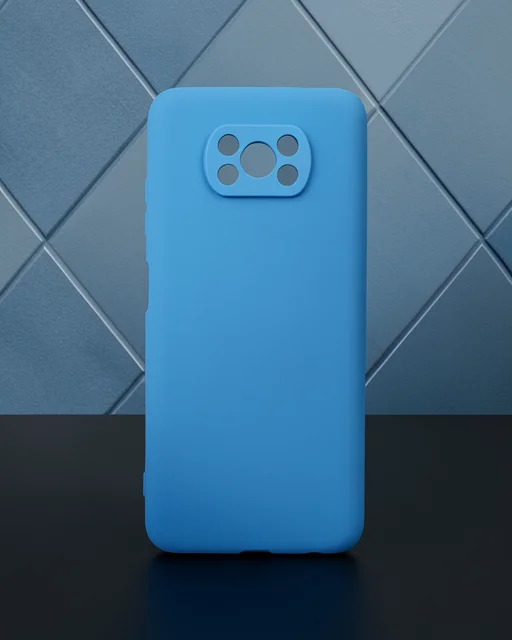 Xiaomi Pocophone X3 Kılıf Nano İçi Kadife Silikon - Mavi