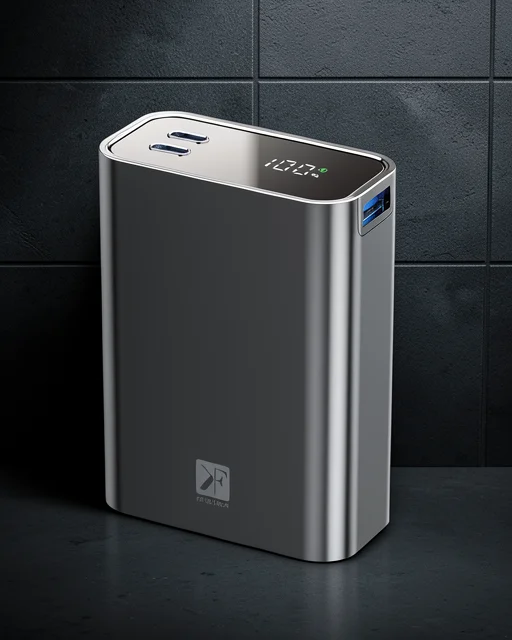 Pw501 20.000 Mah Dijital Göstergeli 2 Adet 45w Type-c Ve 22.5w Usb Çıkışlı Şarj Pd Hızlı Şarj Powerbank - Titanyum