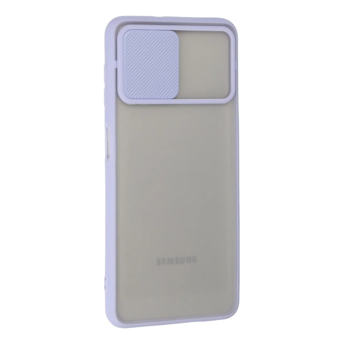 Samsung Galaxy A22 Kılıf Palm Buzlu Kamera Sürgülü Silikon - Lila görsel 2