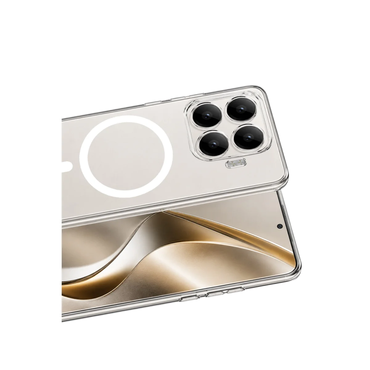 Xiaomi Mi 17T Combo Sert Şeffaf Magsafe Kapak - Şeffaf görsel 2