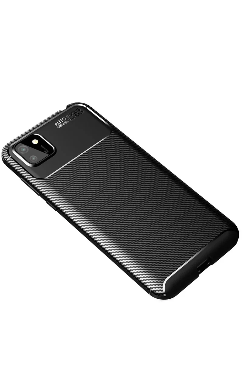 Huawei Y5P Kılıf Auto Focus Karbon Kapak - Siyah görsel 2