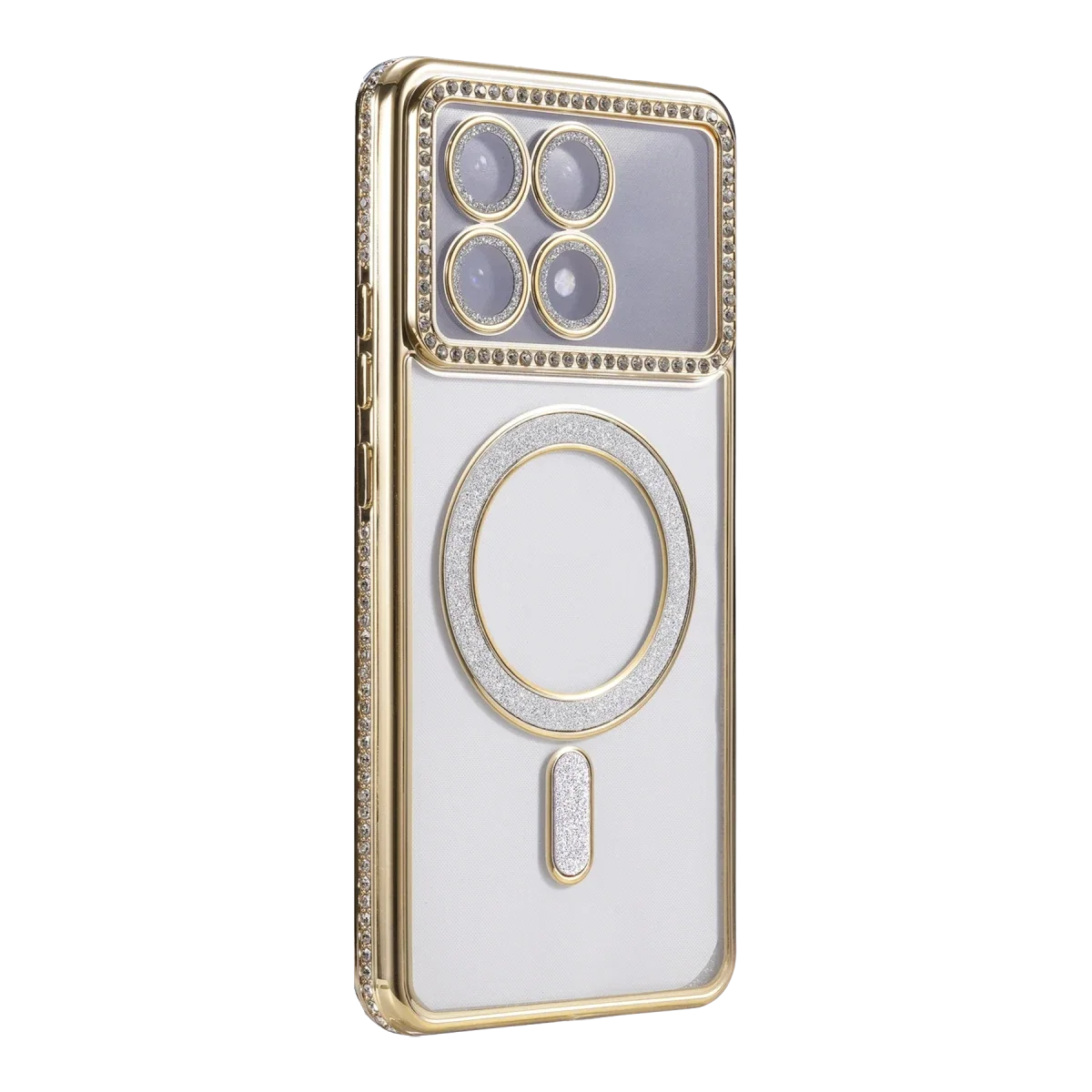 Xiaomi Poco X6 Pro Joke Simli Magneticsafe Kılıf - Gold görsel 3