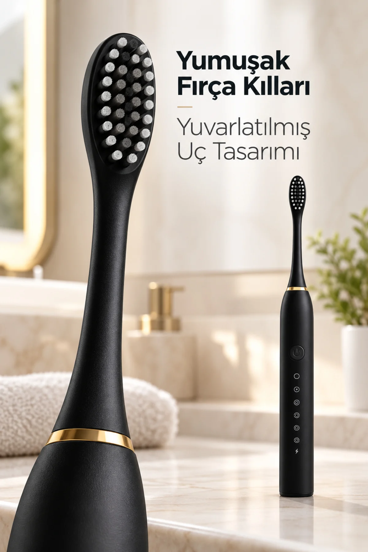 Siyah Elektrikli Diş Fırçası Zamanlayıcılı ve Hafızalı görsel 5