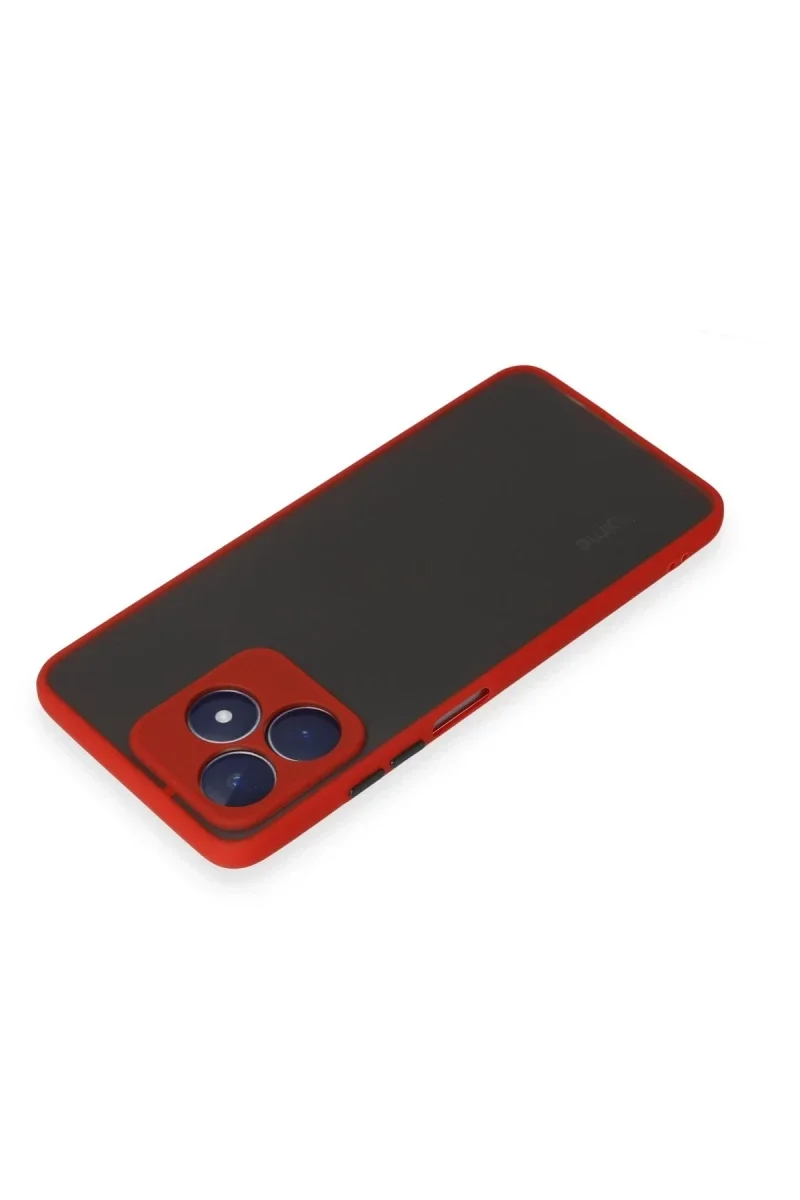 Realme C53 Kılıf Montreal Silikon Kapak - Kırmızı görsel 3