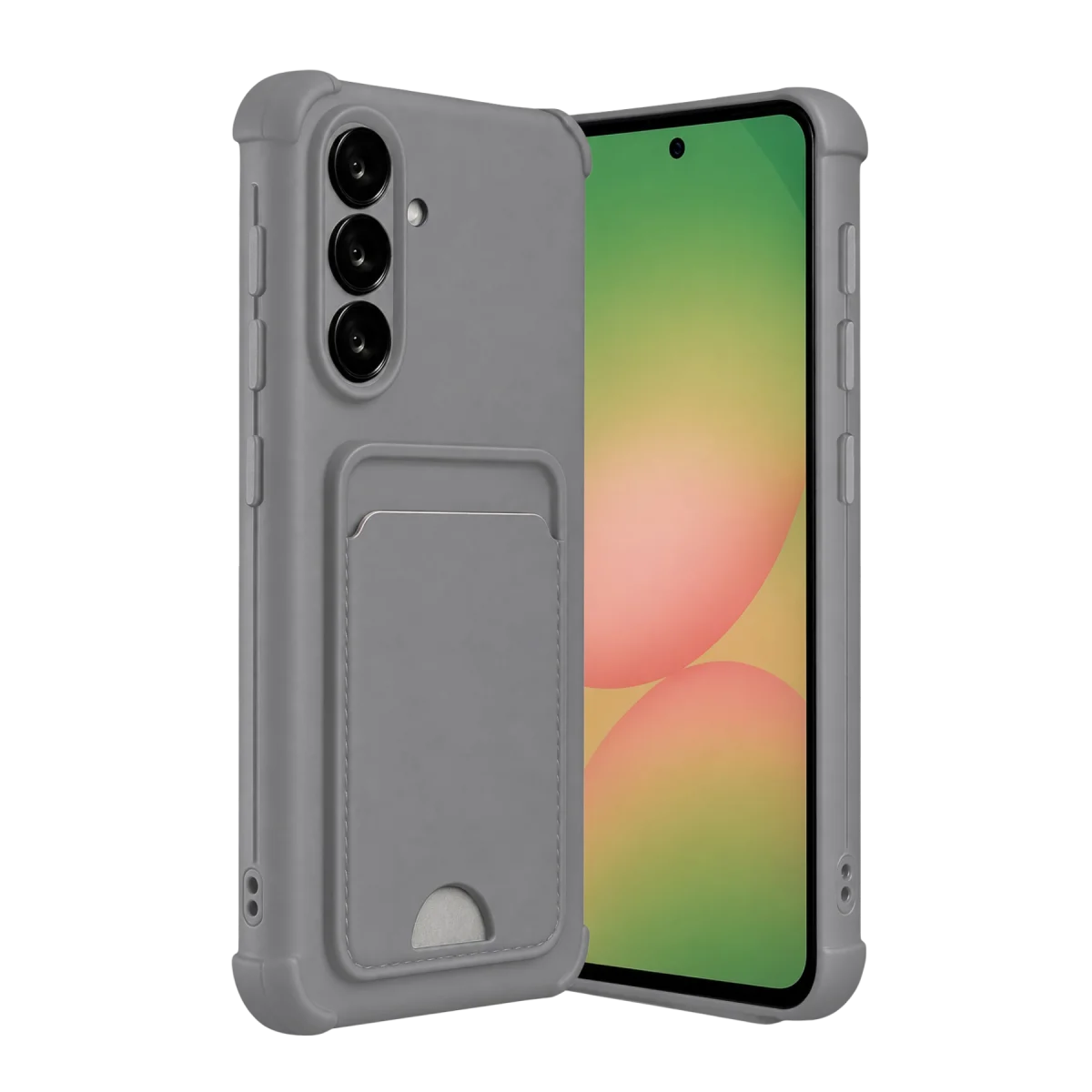 Samsung Galaxy A17 5G Kelvin Kartvizitli Silikon - Gri