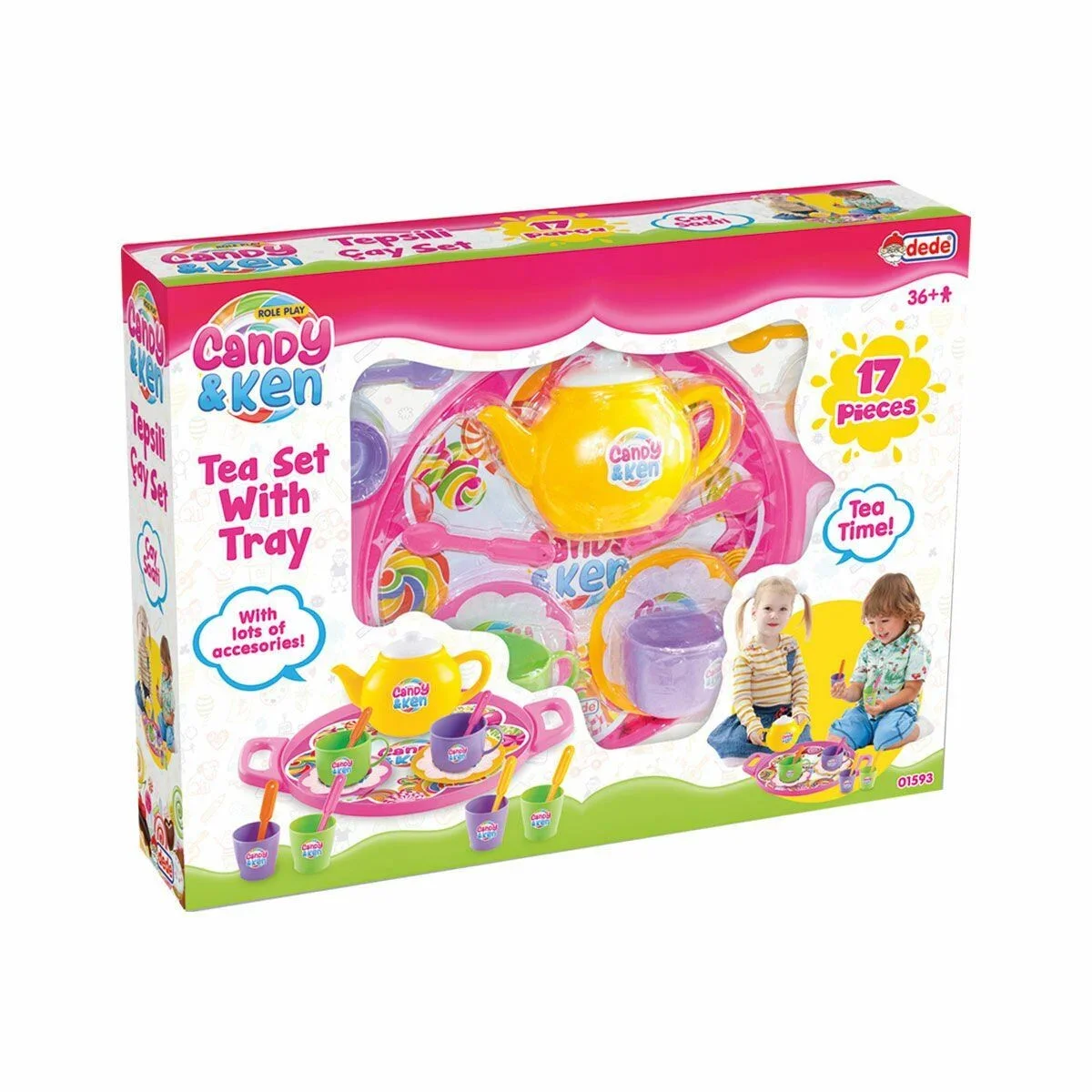01593 Candy Tepsili Çay Set