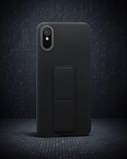 Xiaomi Redmi 9a Kılıf Mega Standlı Silikon - Siyah