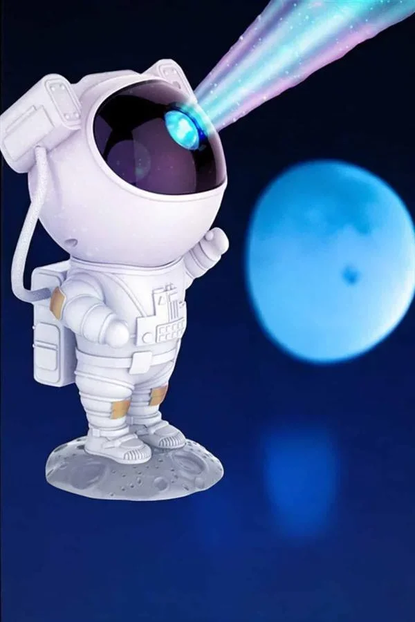 Çocuklara Özel Projeksiyon Astronot Lamba Speaker Sevimli görsel 5