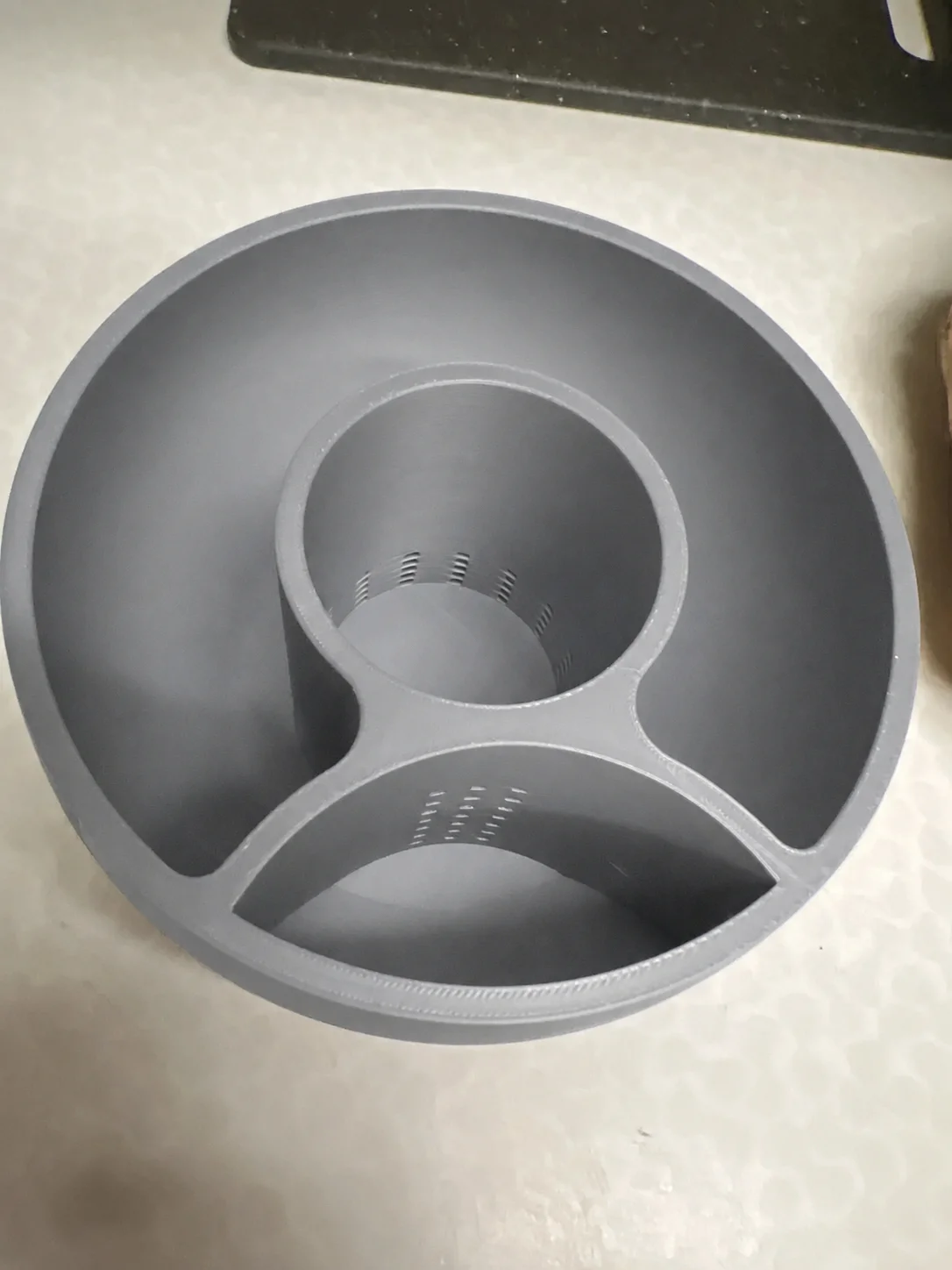 3D Baskı 3lü Sukulent Saksısı ve Kalemlik Organizer - Dekoratif Masaüstü Bitki Saksısı-Gri görsel 2