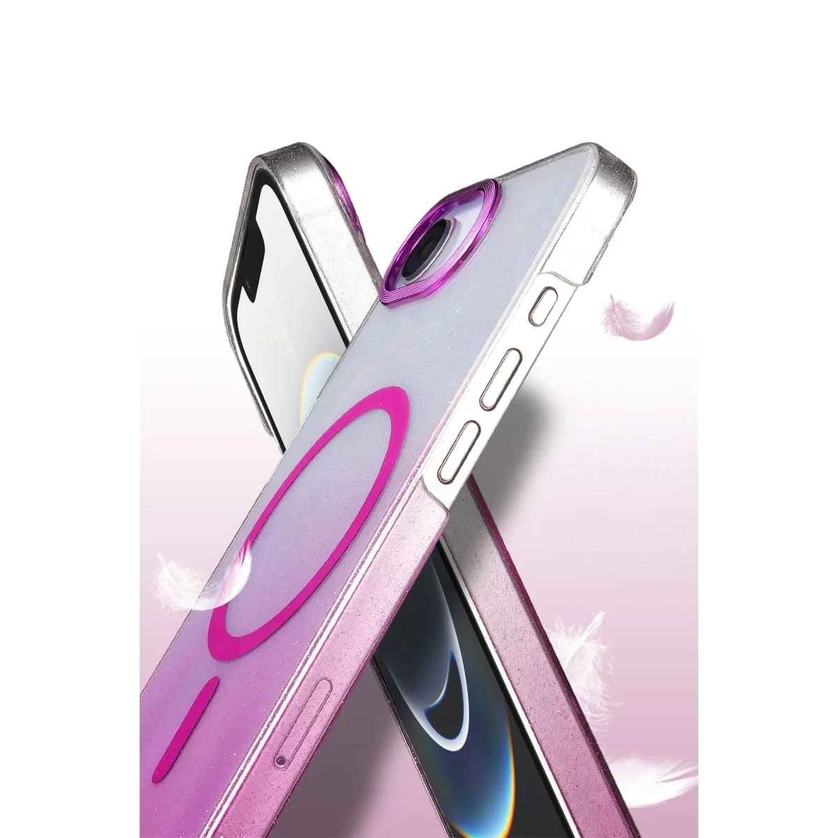 Apple iPhone 16E Glossy Magsafe Kapak - Çöl Titanyum görsel 3