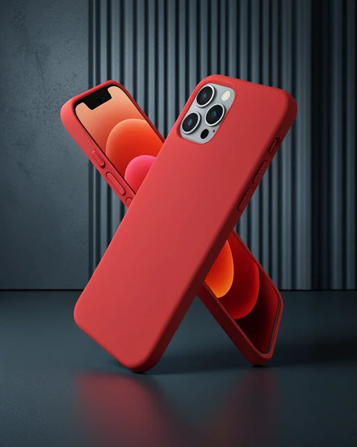 Apple İphone 12 Pro Max Kılıf First Silikon - Koyu Kırmızı