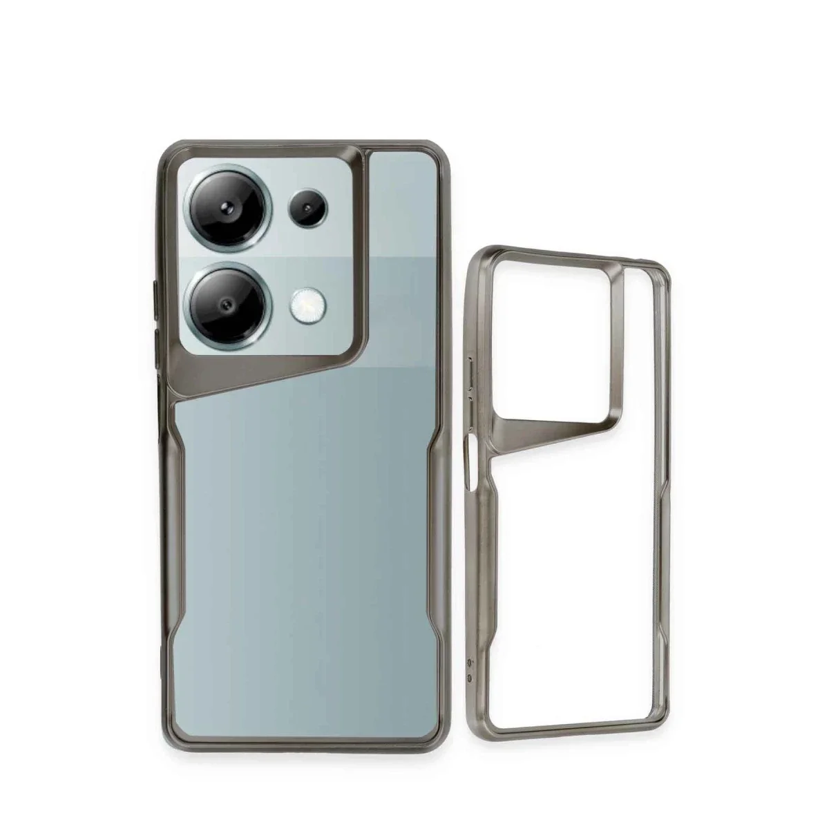 Xiaomi Redmi Note 13 Pro 4G Kılıf Boyi Silikon Kapak - Titan Gri görsel 3