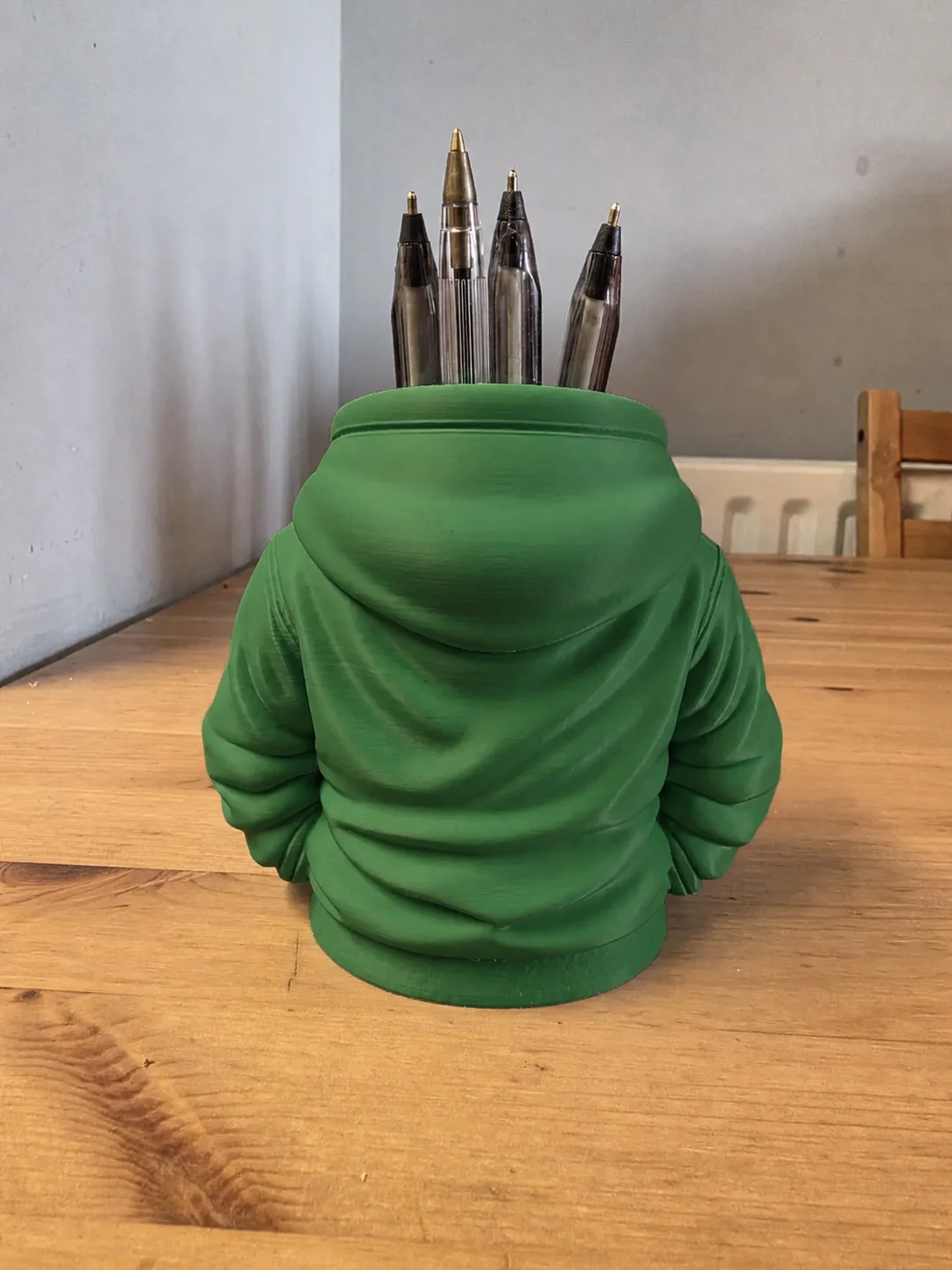 3D Baskı Kapüşonlu Sweatshirt Kalemlik - Masaüstü Organizer-Yeşil görsel 2