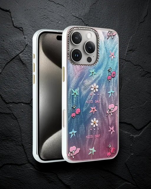 Apple İphone 16 Pro Max Kılıf Blade Aynalı Desenli Kapak - Desen 4