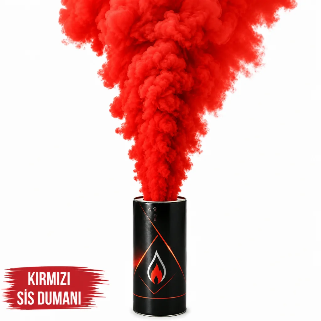 Kırmızı Renk Sis Kırmızı Duman 1 Adet