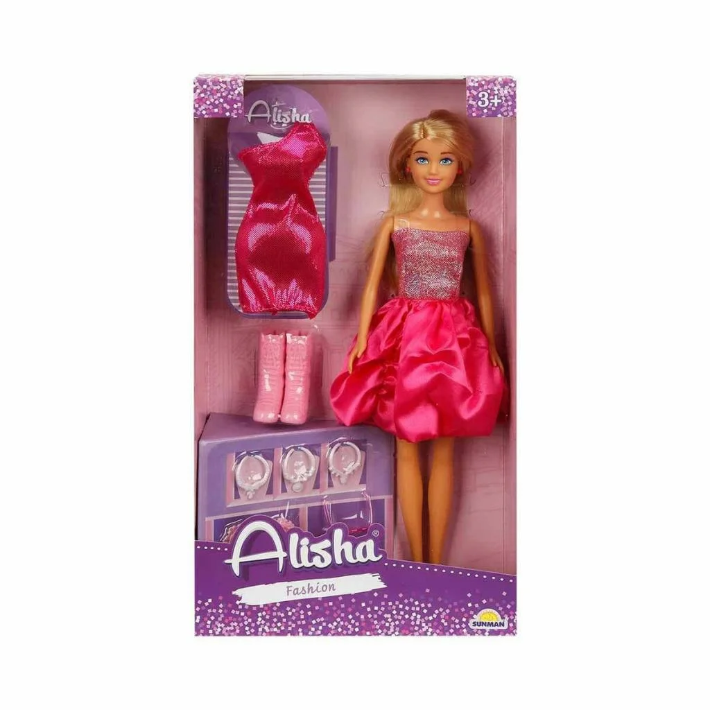 01423 SUN-RST-SIS-MNK- Alisha Gece Elbiseli Bebek Seti 29cm - görsel 3