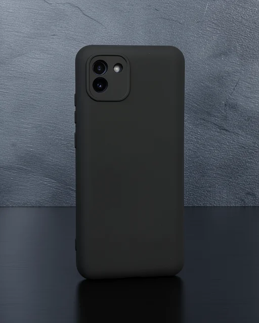 Samsung Galaxy A03 Kılıf Nano İçi Kadife Silikon - Siyah